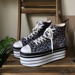 urban outfitters high-top leopard platform sneaker